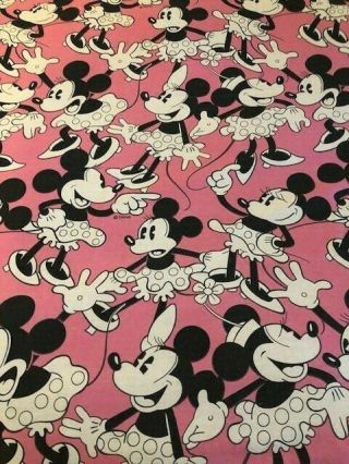 Vintage Disney Minnie Mouse Twin Size Flat Sheet 2