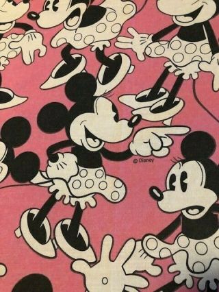 Vintage Disney Minnie Mouse Twin Size Flat Sheet 3