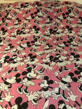 Vintage Disney Minnie Mouse Twin Size Flat Sheet 5