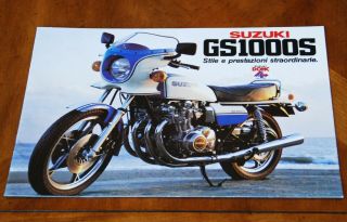 Suzuki Gs1000s Brochure Prospekt,  1980 (italian Text)