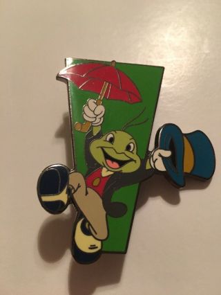 Disney Pinocchio Jiminy Cricket Jump For Joy Umbrella Hat Pin 32890
