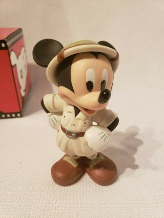 Disney Mickey Mouse Ceramic Busque Large Figurine 5 " Safari Animal Kingdom