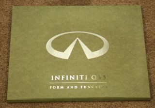 1994 Infiniti Q45 Form And Function Automobile Brochure Incl.  Vhs Promo Tape
