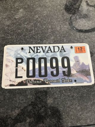 Nevada License Plate - Preserve Pyramid Lake