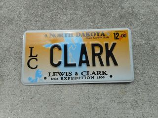 North Dakota Lewis & Clark Sample License Plate Clark