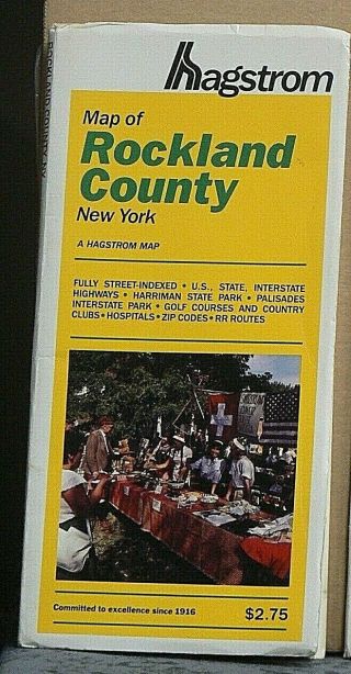 1989 Hagstrom Street Map Of Rockland County,  York