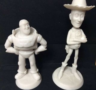 Atico Disney Toy Story Woody Buzz Lightyear White Resin Figures