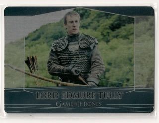 2017 Game Of Thrones Valyrian Steel Base Metal Card 77 Lord Edmure Tully