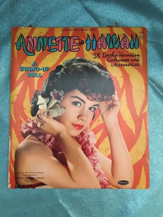 Vintage 1961 Walt Disney Annette In Hawaii Paper Dolls Not Photocopies