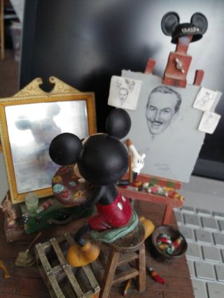 Self Portrait Walt Disney and Mickey Mouse figurine by Charles Boyer/ Rockwell 4