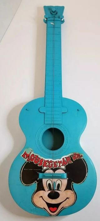 Vintage Disney Marx 1950s Mickey Mouse Mousegetar Blue Guitar