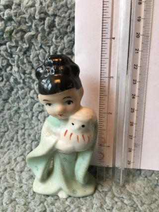 Porcelain Japanese Woman With Baby Figurine