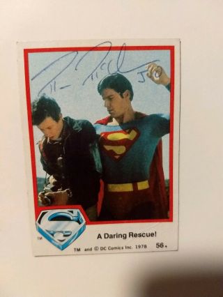 Marc Mcclure Jimmy Olsen Superman The Movie Signed Vintage 1978 Dc Trading Card