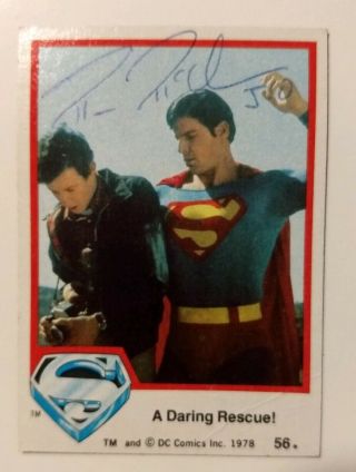 Marc McClure Jimmy Olsen Superman The Movie Signed Vintage 1978 DC Trading Card 2
