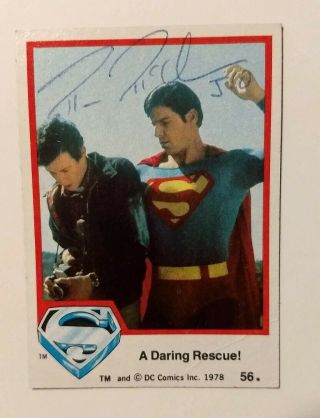 Marc McClure Jimmy Olsen Superman The Movie Signed Vintage 1978 DC Trading Card 3