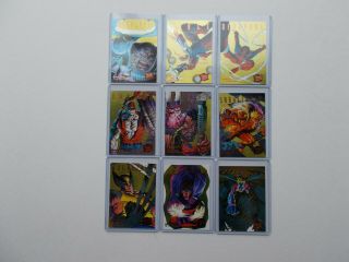 Marvel Hunters Stalkers Fleer Ultra 1994 Insert Cards 9 Cd Set Wolverine X - Men