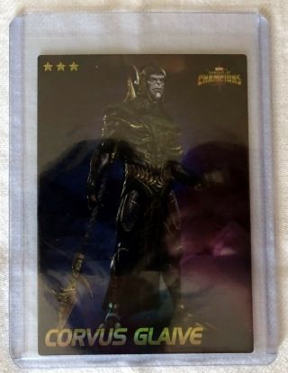 Corvus Glaive Marvel Contest Of Champions Dave & Busters Foil Card 14/75 Rare