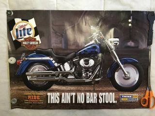 2000 Harley Davidson Poster By Miller Lite