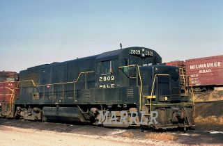 Rr Print - Pittsburgh & Lake Erie P&le 2809 At Chicago Il 10/23/1973