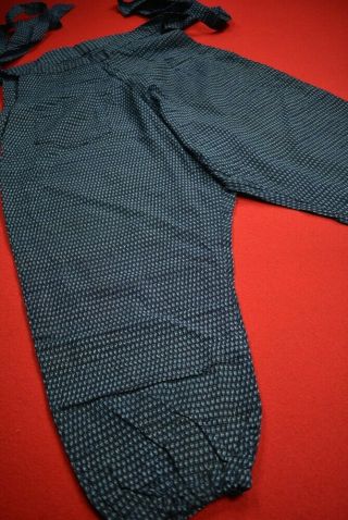 Yk27/320 Vintage Japanese Kimono Cotton Antique Boro Monpe Indigo Blue Kasuri