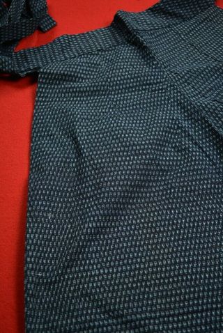 YK27/320 Vintage Japanese Kimono Cotton Antique Boro MONPE Indigo Blue KASURI 8