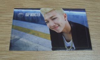 Bts Bangtan Boys 1st Album Dark & Wild Rap Monster Photo Card Official