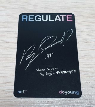 NCT127 1st repackage album NCT 127 Regulate Doyoung Official Photo Card 2