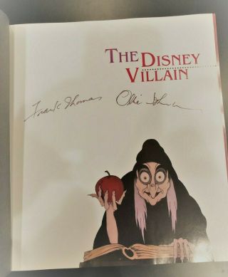 The Disney Villain Coffee Table Book Signed by Authors Johnstion & Thomas 2