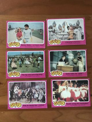 1978 GREASE TRADING CARDS - 29 CARDS,  1 STICKER TRAVOLTA,  NEWTON - JOHN,  CHANNING 4