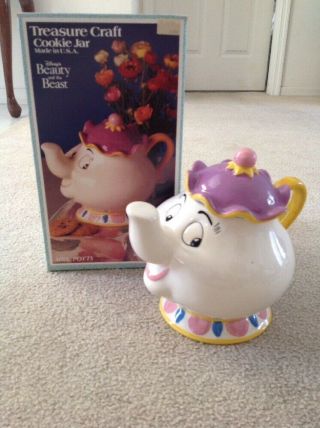 Disney Mrs Potts Teapot Cookie Jar By Treasure Craft - Beauty And The Beast Movie