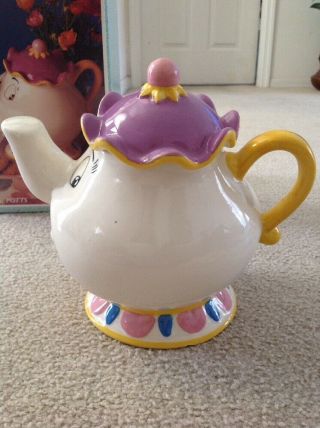 Disney Mrs Potts Teapot Cookie Jar By Treasure Craft - Beauty and the Beast Movie 5