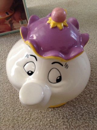 Disney Mrs Potts Teapot Cookie Jar By Treasure Craft - Beauty and the Beast Movie 7