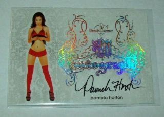 2015 Sin City Pamela Horton Silver Foil Autographed Bench Warmer Card