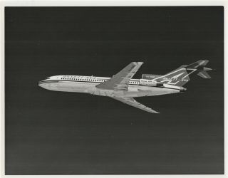 Large Vintage Photo - Ansett - Ana Boeing 727 Vh - Rme In - Flight