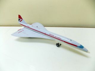 60s Tin /plastic 18 " Bat/op British Airways Concorde Plane By Jeoi Bih Dah