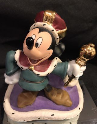Wdcc Mickey Mouse The Prince And The Pauper " Long Live The King " Figurine