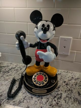 Vintage Mickey Mouse Animated Talking Telephone - Disney Phone 1997