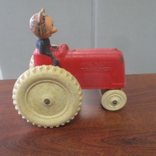Vintage SUN RUBBER CO.  MICKEY ' S TRACTOR MICKEY MOUSE RIDING TRACTOR TOY 2