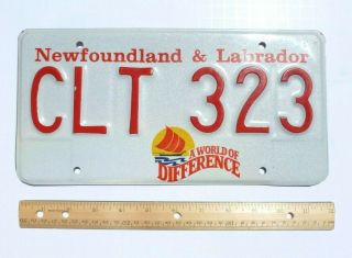 Vintage Canadian License Plate Newfoundland & Labrador A World Of Difference