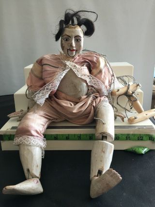 Vintage Handmade Wood Marionette Puppet