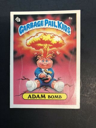 Garbage Pail Kids Series 1 8a Adam Bomb Gpk Os1 First Series Glossy.