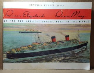 Vintage Cunard Line Cruise Ship Brochure And Luggage Tags 1950s (h - 3)