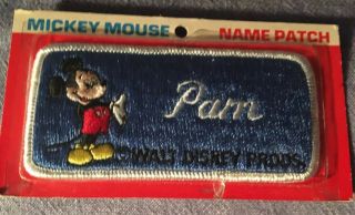 Vintage 1973 Walt Disney Productions Disneyland Mickey Mouse " Pam " Name Patch