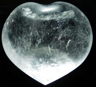A Very Translucent Brazilian Quartz Crystal Heart 137gr E