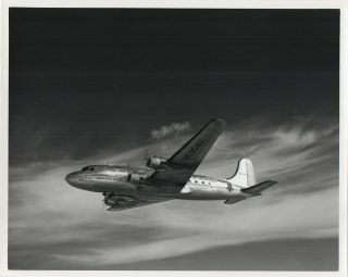 Large Vintage Photo - American Airlines Dc - 4 Nc90417 In - Flight