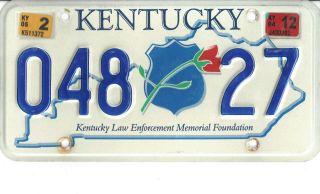 Kentucky 2005 License Plate - - 048 27 - - Law Enforcement Memorial Foundation
