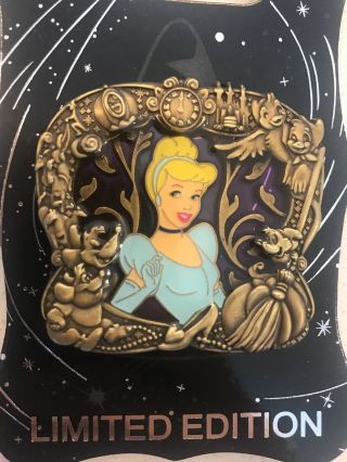 Disney Pin Wdi Imagineering Stained Glass Sculpt Princess Cinderella Le 300