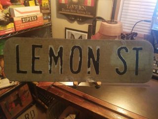 Vintage 1960s Metal Lemon St.  Street Sign Discarded / Replaced York Pa 20.  5 "