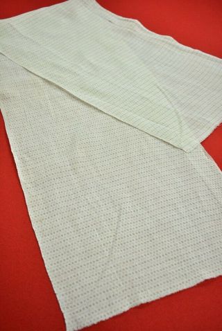 Zt97/65 Vintage Japanese Fabric Linen Antique Boro Patch Kusakizome Kasuri 57.  1 "