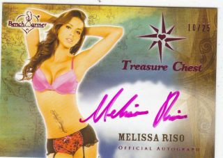 2015 Benchwarmer Treasure Chest Melissa Riso Pink Autograph Card /25